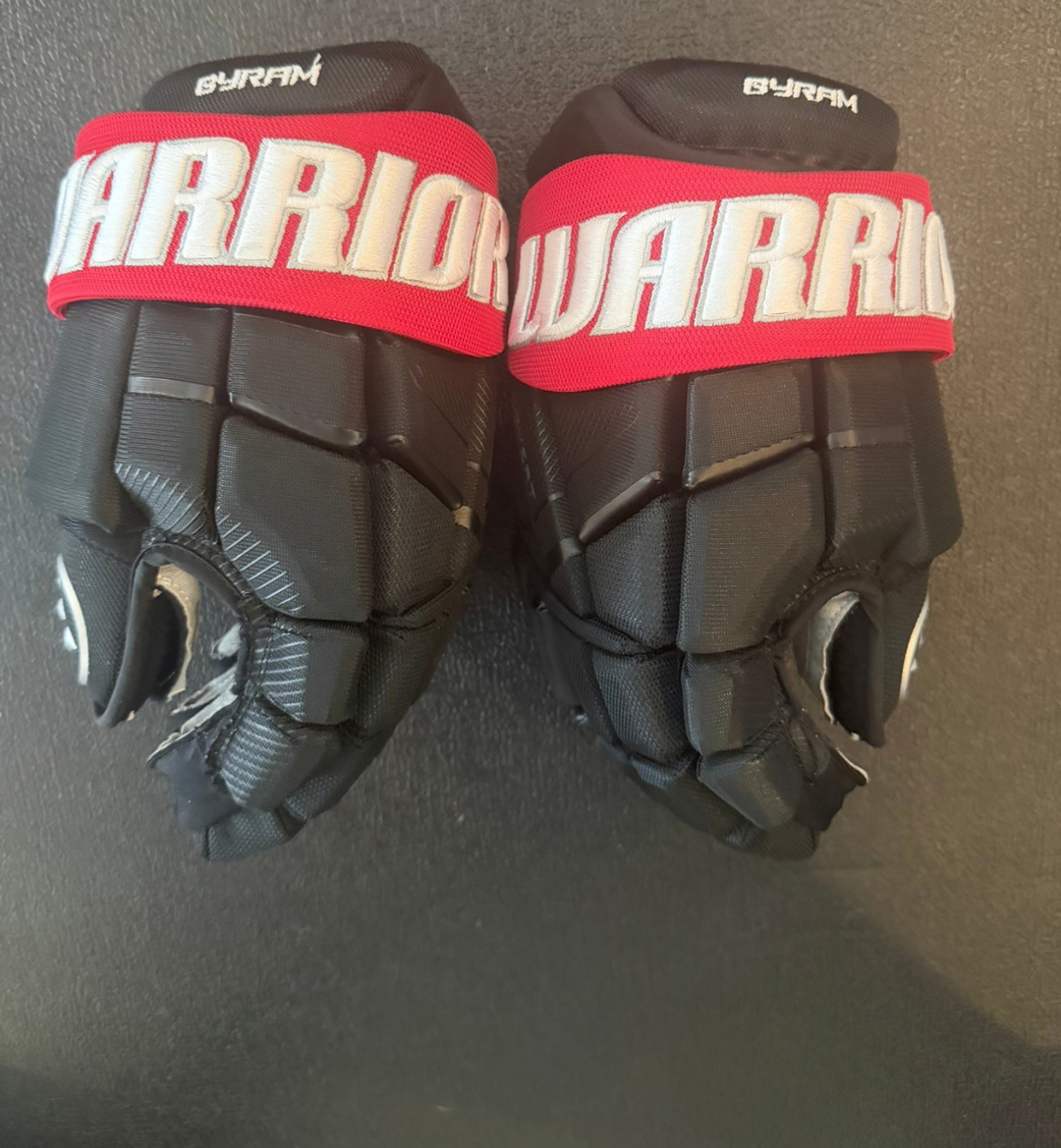 Bowen Byram Buffalo Sabres Warrior Covert QR6 Pro Gloves 14” NHL Pro Stock (New)