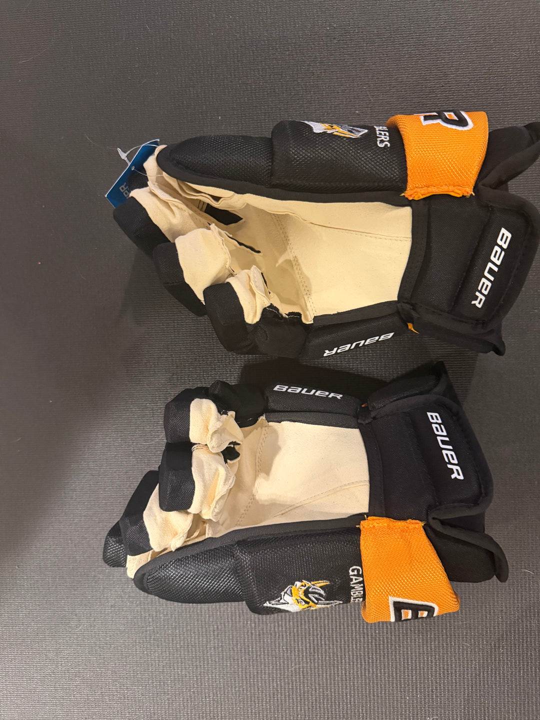 USHL Green Bay Gamblers Bauer Vapor Team Pro Stock Gloves New 15”