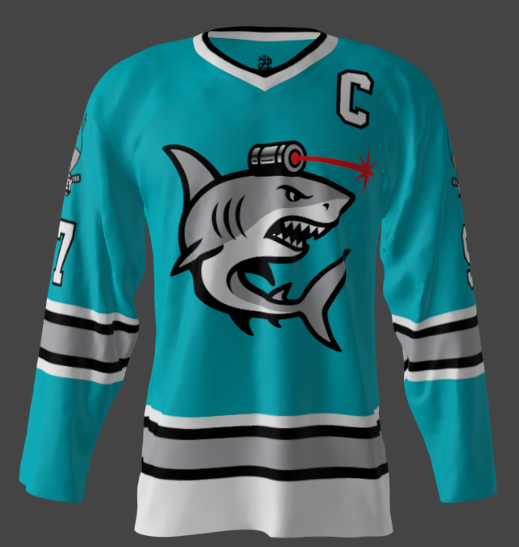 Sharks with Lasers Sauce Sweaters Custom Jersey Order (Pro Stock Sweaters)
